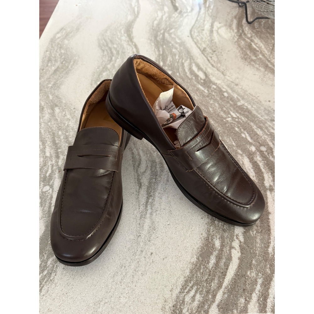 Bared Footwear Samarium Men's 10 Brown Slip On Comfort Penny Loafers Office